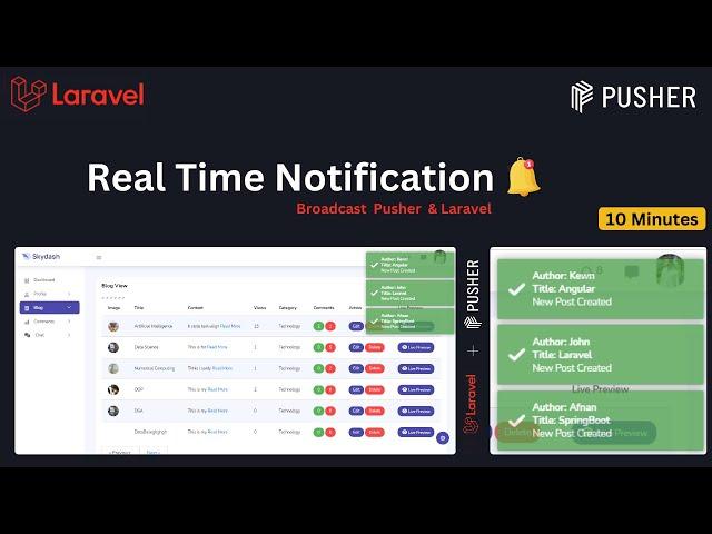 Building Real-time Push Notifications in Laravel with Pusher - Step-by-Step Tutorial
