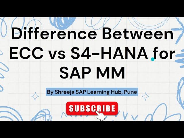 Difference between ECC and SAP S4 HANA | SAP MM | SAP ECC vs SAP S/4 HANA | Best SAP Courses in Pune