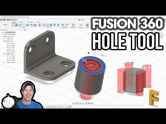 Autodesk Fusion 360 HOLE TOOL Tutorial