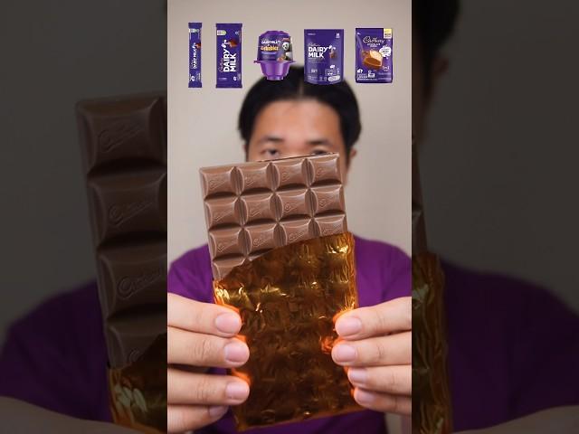 EATING VARIOUS KIND OF CADBURY CHOCOLATE #asmr #mukbang #shorts