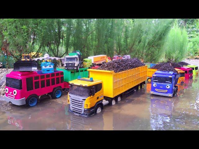 Mobil Truk Tronton Panjang Bongkar Mobil Mobilan Bulldozer Truk Molen Tayo Pesawat Damkar Dump Truck