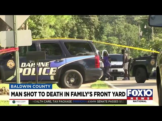 Man shot to death in front of house in Daphne