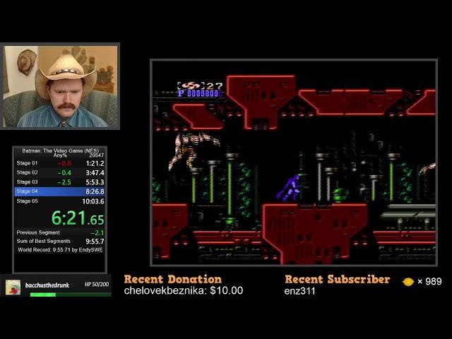 Batman: The Video Game NES speedrun in 9:59 by Arcus