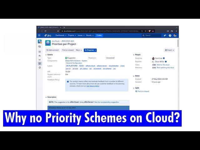 Why no Priority Scheme on Jira Cloud?