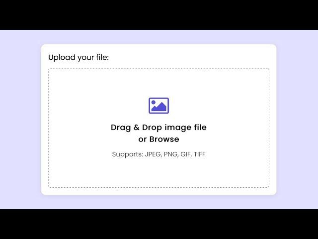 Drag and Drop File Upload + Preview Image Before Upload using HTML, CSS & JavaScript