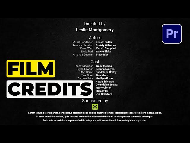 Create SMOOTH END CREDITS in Adobe Premiere Pro