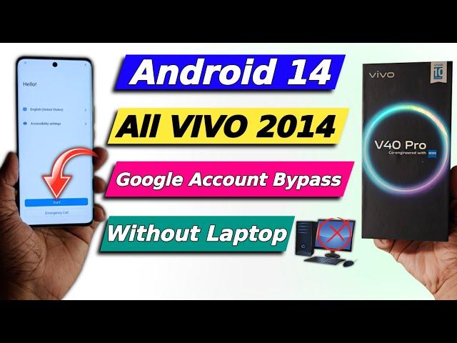 All VIVO Google Account Bypass 2024 - Vivo V40 Pro 5g Frp Bypass Android 14 - No Need Pc