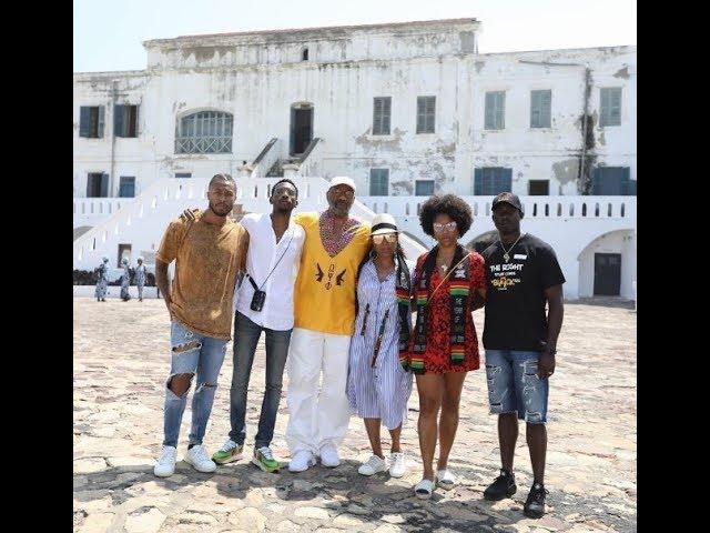 Steve Harvey & his family visits "Cape Coast & Elmina Castle in Ghana"