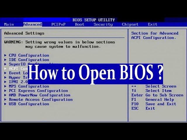 How to Enter BIOS Configuration on Windows 10