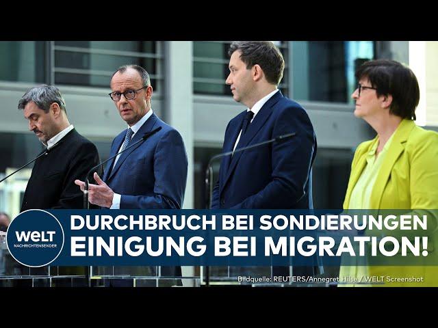 UNION UND SPD: Migrations-Hammer kommt! Merz nennt Details! Sondierungen erfolgreich abgeschlossen