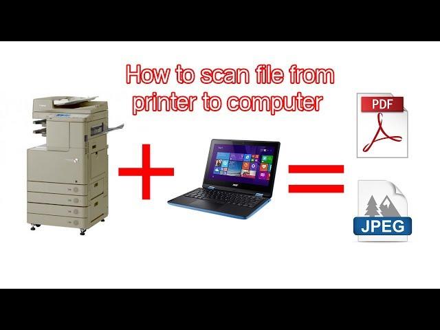 How to Scan document from printer to computer Canon C5052i | C5055i | C5255i