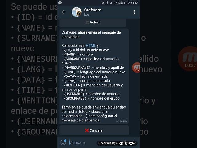 Como poner reglas, mensaje de Bienvenida y enlaces en un grupo de telegram con el bot ya creado 