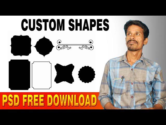 How to create Custom Shape in Photoshop in Tamil | Valavan Tutorials