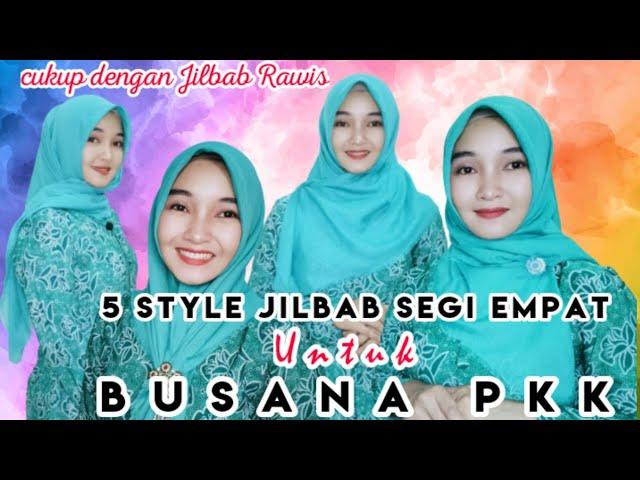 Tutorial Memakai Jilbab Rawis Untuk Pakaian PKK Nasional  #carapakaijilbabsegiempat #hijabers