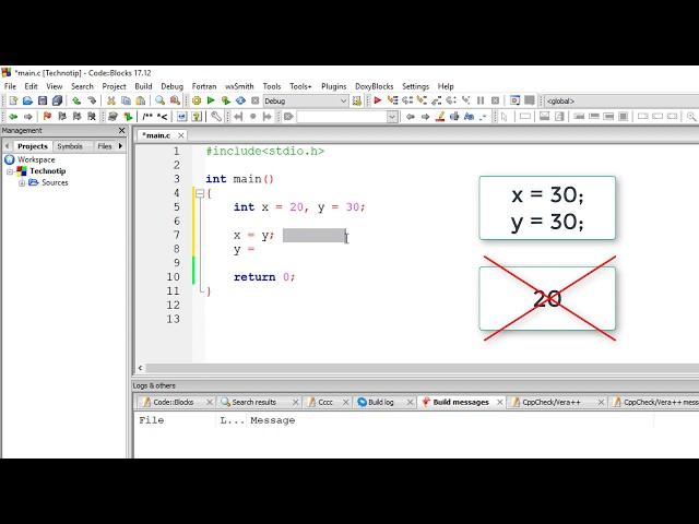 Swap 2 Numbers Without Using a Temporary Variable: C