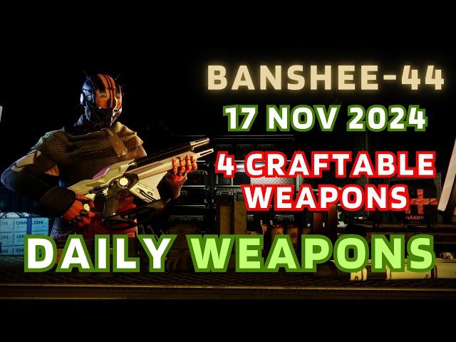 4 CRAFTABLES. An almost GOD ROLL scout today-Banshee-44 Destiny 2 Gunsmith Official Weapon Inventory