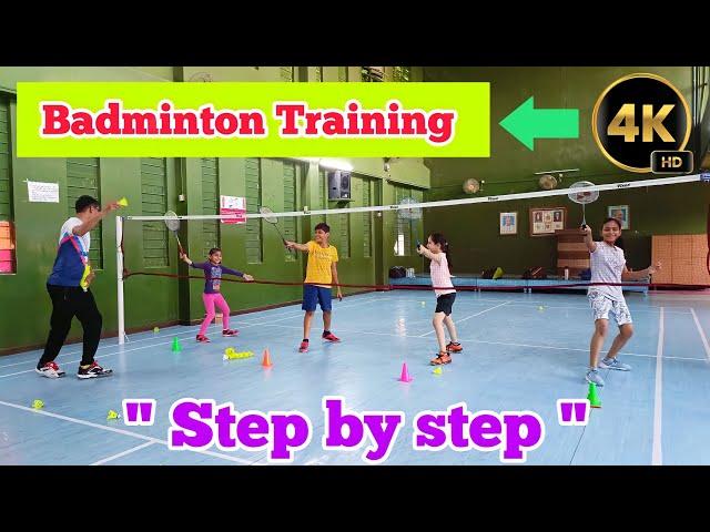 " Step by Step " Badminton Training For Beginners  Badminton Drills  Basic