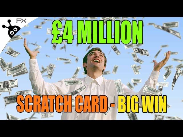 £4,000,000 Million Pound Scratch Card - Winning Card