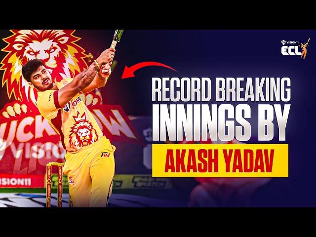 Akash Yadav hit 24 sixes against Punjab  | Most in an ECL game