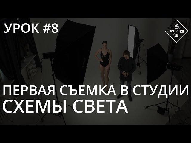 Урок №8. Первая съемка в студии. Несколько простых световых схем.