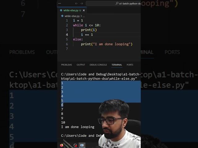 While-else in python. #corepython #programminglanguage #coding #python