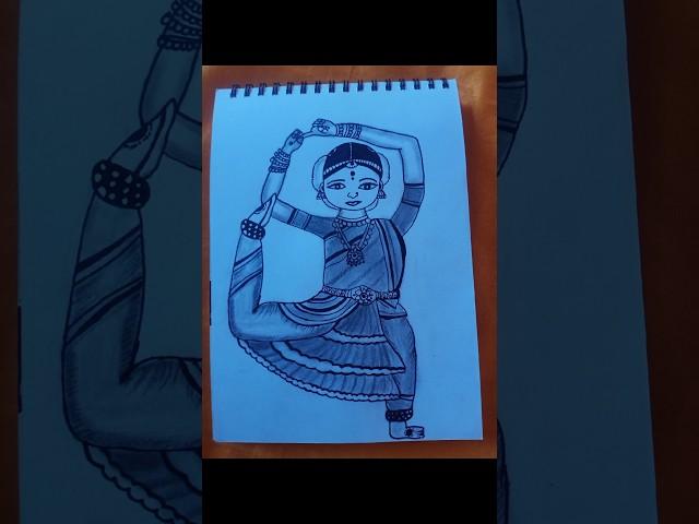 Bharatnatyam girl #art #shortsfeed #shorts #drawing #sketch #viralvideo #trending #artist #india #yt