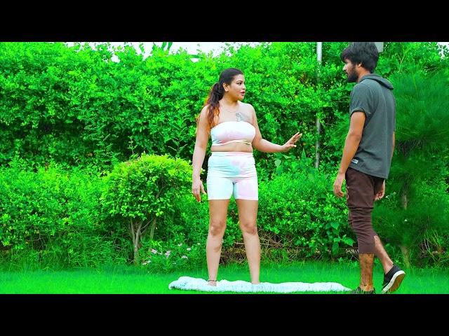 yoga prank on cute girl