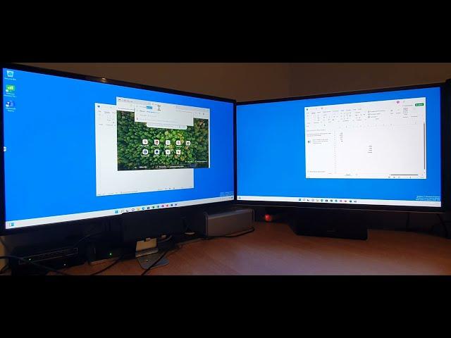 VMware Horizon Windows 11 desktop on Two Monitors @ 1080P using Samsung DeX on a Note 9!