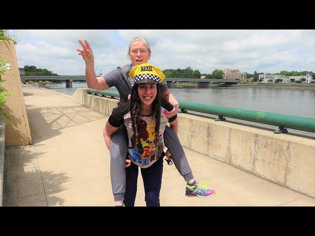 Piggyback & Carry Jen for a Dollar Down by the River(Lizzy the Taxi)