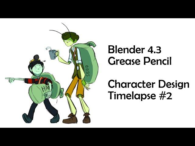 Character Design Exercise #2 - Blender Grease Pencil (Timelapse)