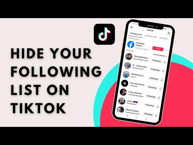 How to hide your following list on tiktok - latest trend