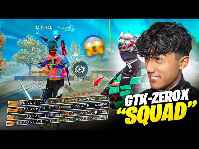 @gtk111ff @ZeroxFF got shocked on live| Destroying V badge YouTubers | Raushan Gamer