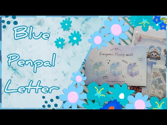 Penpal With Me ~ Blue Theme     **No Talking, Light BGM, ASMR Style**