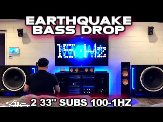 House Quake from 2 33" Subs | Crazy Home theater system Dropping BASS!