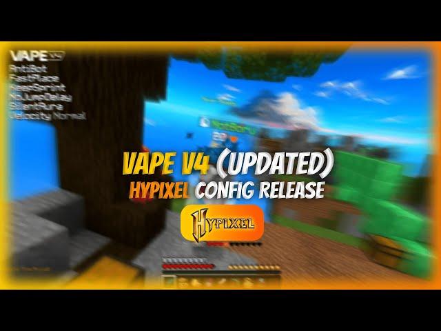 BEST* RELEASING THE BEST VAPE V4 HYPIXEL CONFIG (FULL AUTOBLOCK)