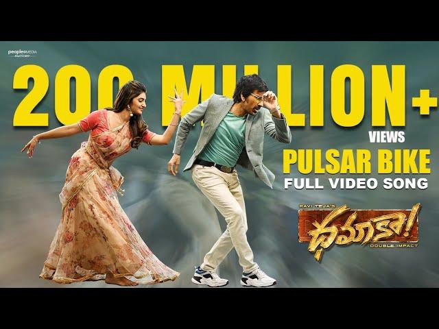 Pulsar Bike Full Video Song | Dhamaka | Ravi Teja | Sreeleela | Thrinadha Rao | Bheems Ceciroleo