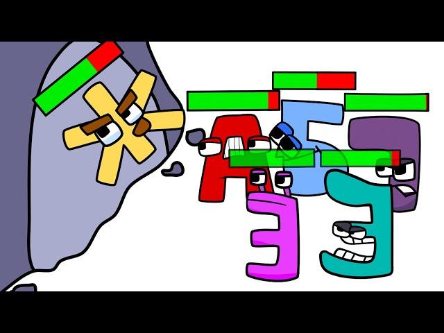 RUSSIAN ALPHABET LORE WITH HEALTH BARS | Reaction | Animation | RALR | Alphabet Lore