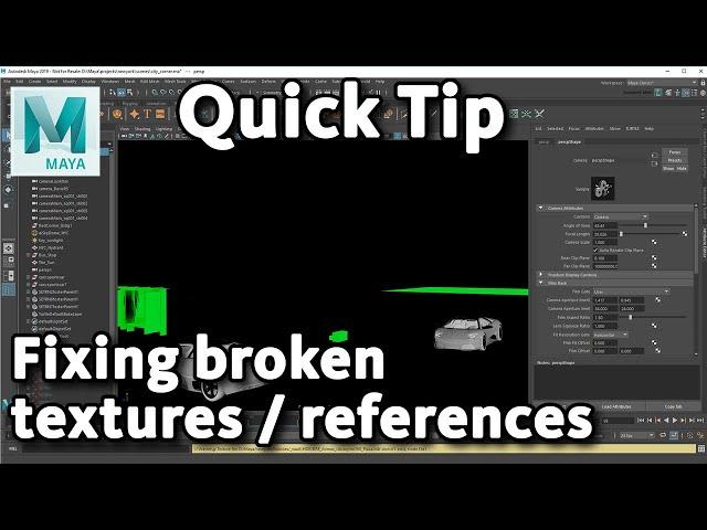 Maya Quick Tip: Fixing broken textures and references