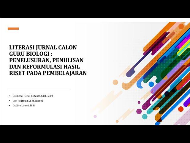 Webinar Literasi Jurnal Calon Guru Biologi