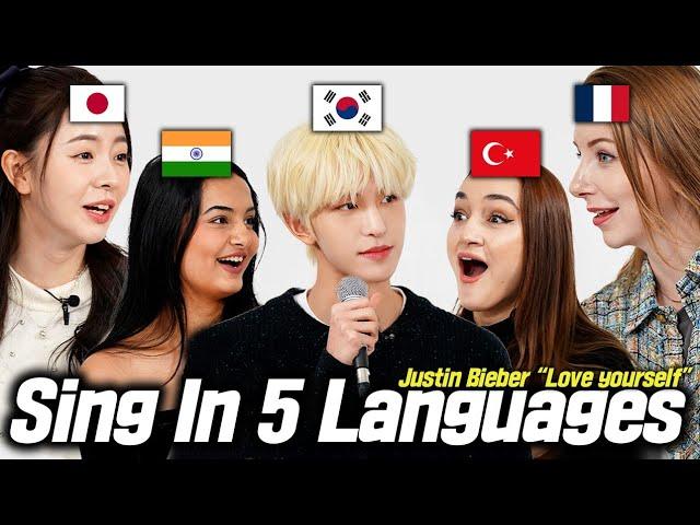 Korean Try to Sing in Hardest Language Around The World l Hindi, French, Japanese, Turkish l 8TURN