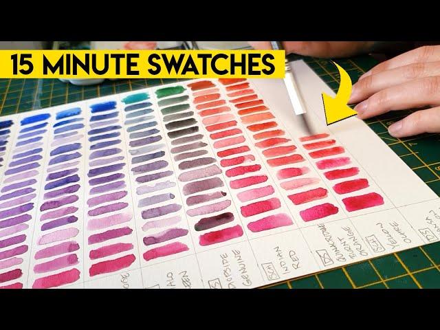 The EASIEST color mixing charts for watercolor and gouache  STEP BY STEP