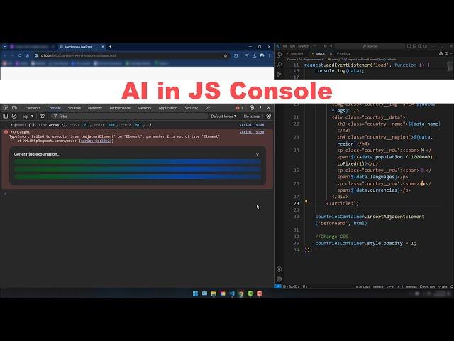 AI in JS Console to Help With Coding