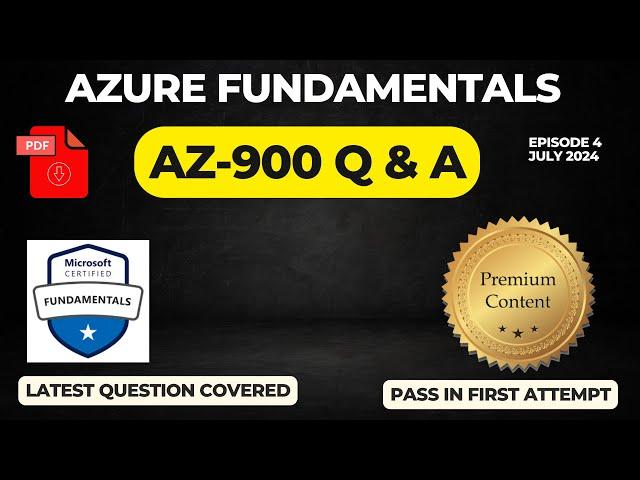 EP-4 || AZ 900 Exam Question 2024 || Azure Fundamentals Dumps 2024