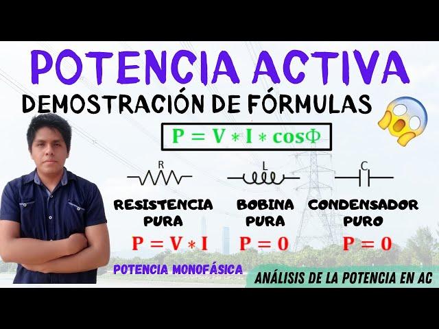 POTENCIA ACTIVA, REACTIVA y APARENTE Demostracion de las FORMULAS  POTENCIA MONOFASICA [Desde 0] 