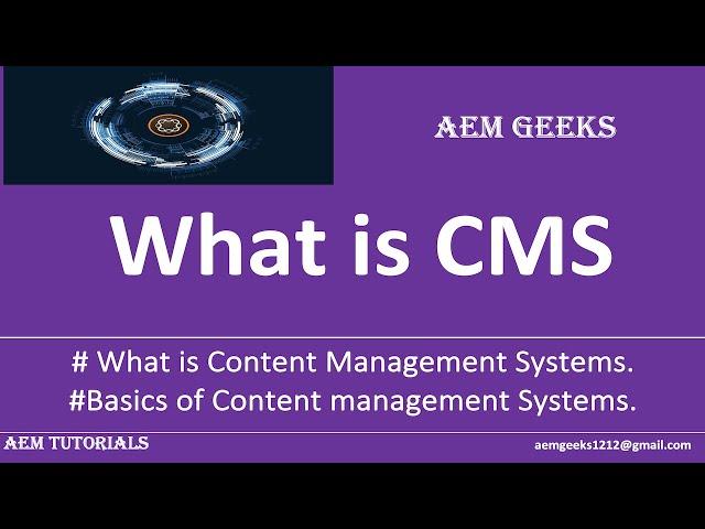 AEM Beginner #1 | What is Content management System(CMS)