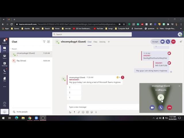 Microsoft Teams Ringtone Test