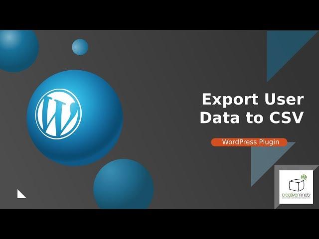 Export User Data to CSV WordPress Plugin