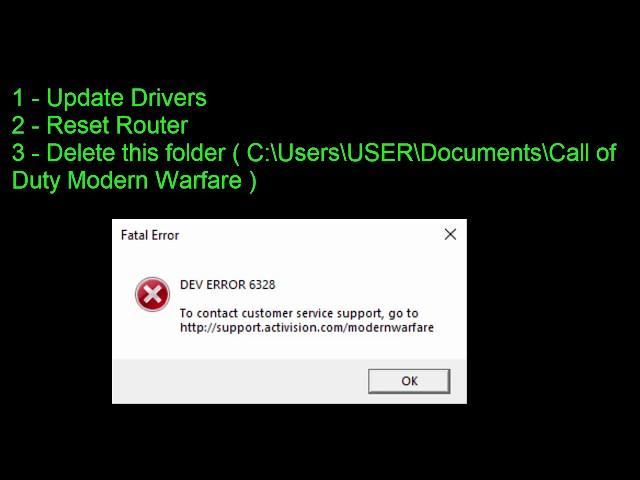 COD WarZone 100% DEV Error 6328 FIX