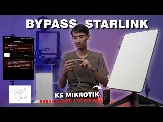 MEMPERLUAS WIFI STARLINK DENGAN ETHERNET & DISHY ADAPTOR Bypass Mikrotik RT RW NET