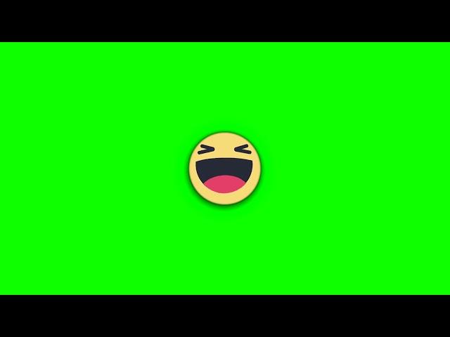 Facebook react animation in green screen 2020